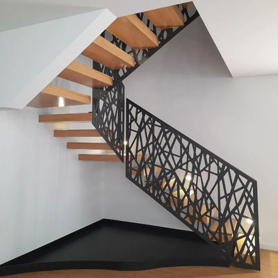 Polished Aluminum Spiral Staircase Outdoor Contemporary Stair Balustrade