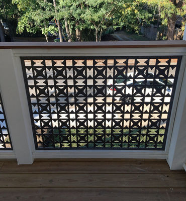 Polished Aluminium Stair Balustrade Fireproof Exterior Aluminum Handrail