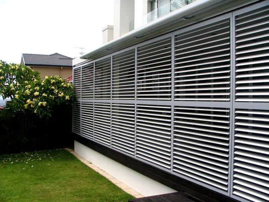 Lightweight Architectural Aluminum Louvers Custom Vertical Louvered Shutters