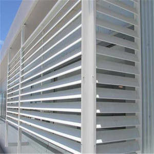 Lightweight Architectural Aluminum Louvers Custom Vertical Louvered Shutters