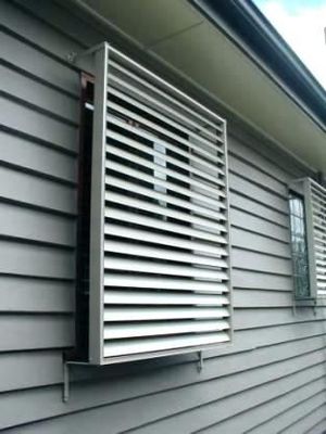 OEM / ODM Aluminium Vertical Louvers Window Shutters Panels Frame