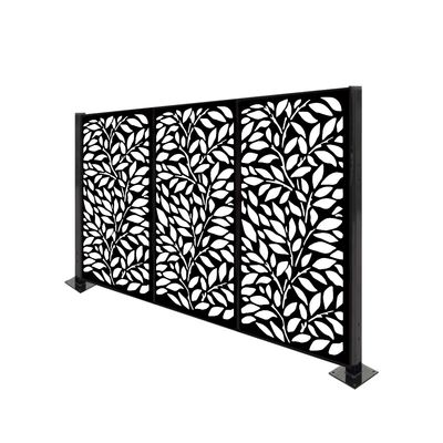 Laser Cut Decorate Private Fittings Custom For Size Curved Composite Corten Steel Garden Corrugated Aluminum Fence Sheet