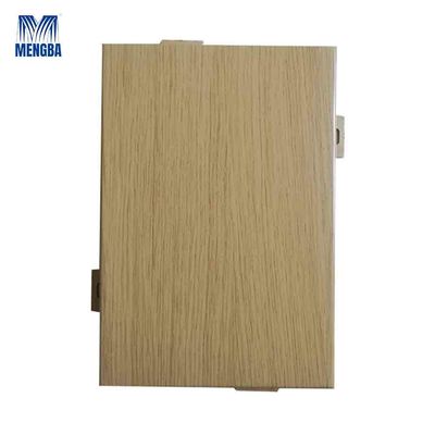 Airports Aluminium Curtain Wall Wood Grain Panel Customized Size