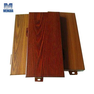 Airports Aluminium Curtain Wall Wood Grain Panel Customized Size