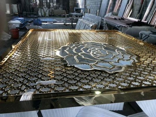Custom Lightweight Room Divider Screen 4 Panels Laser Cut Decorative