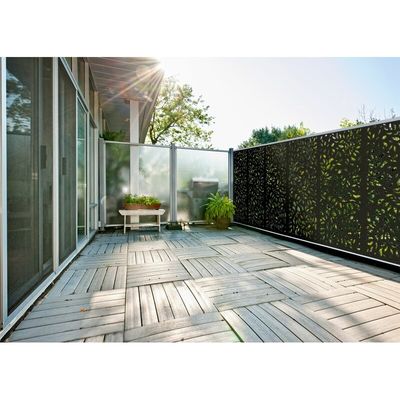 Garden Chain Link Aluminum Privacy Fence Slats Artistic 6ft Height