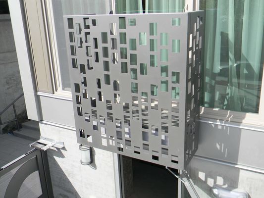 Silver Custom Air Conditioner Panel Cover Aluminium Polishing Ventilation